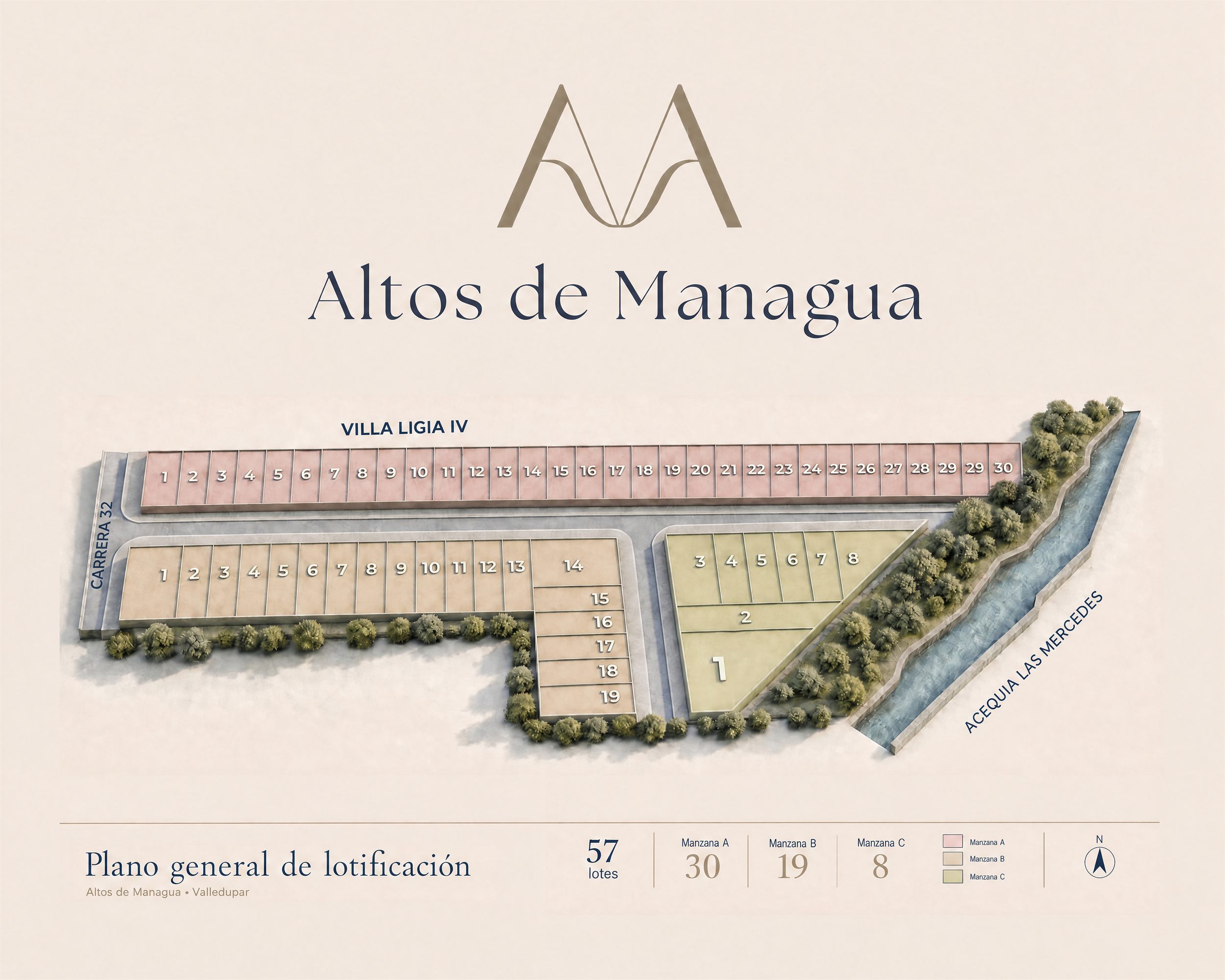 Plano general del proyecto Altos de Managua